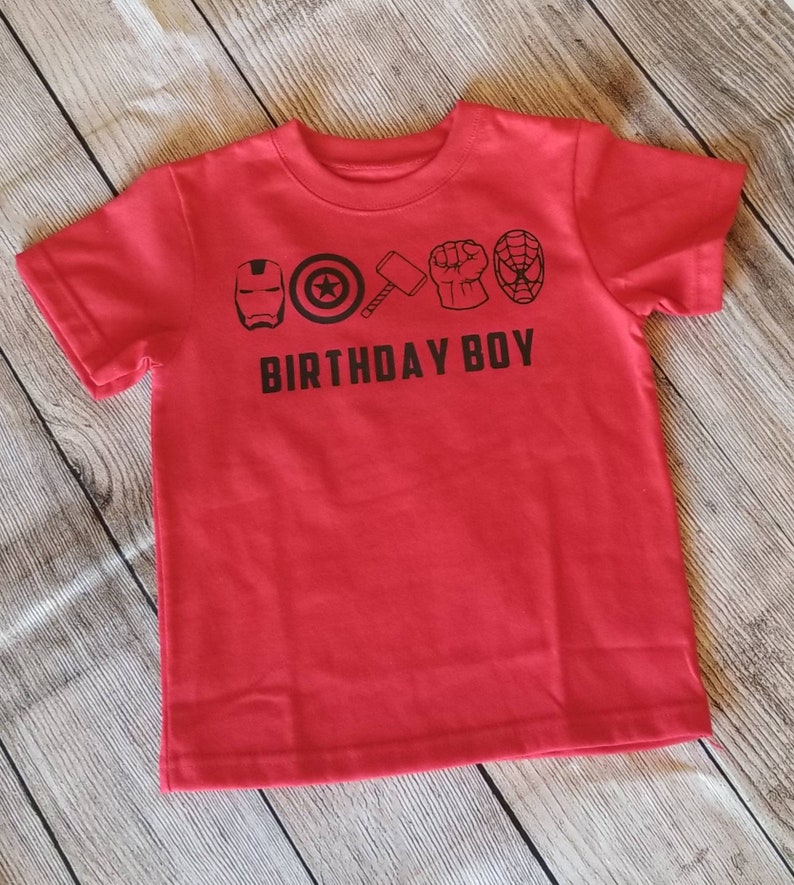 avengers birthday boy shirt