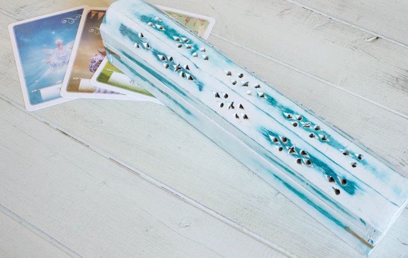 Teal Wooden Incense Burner