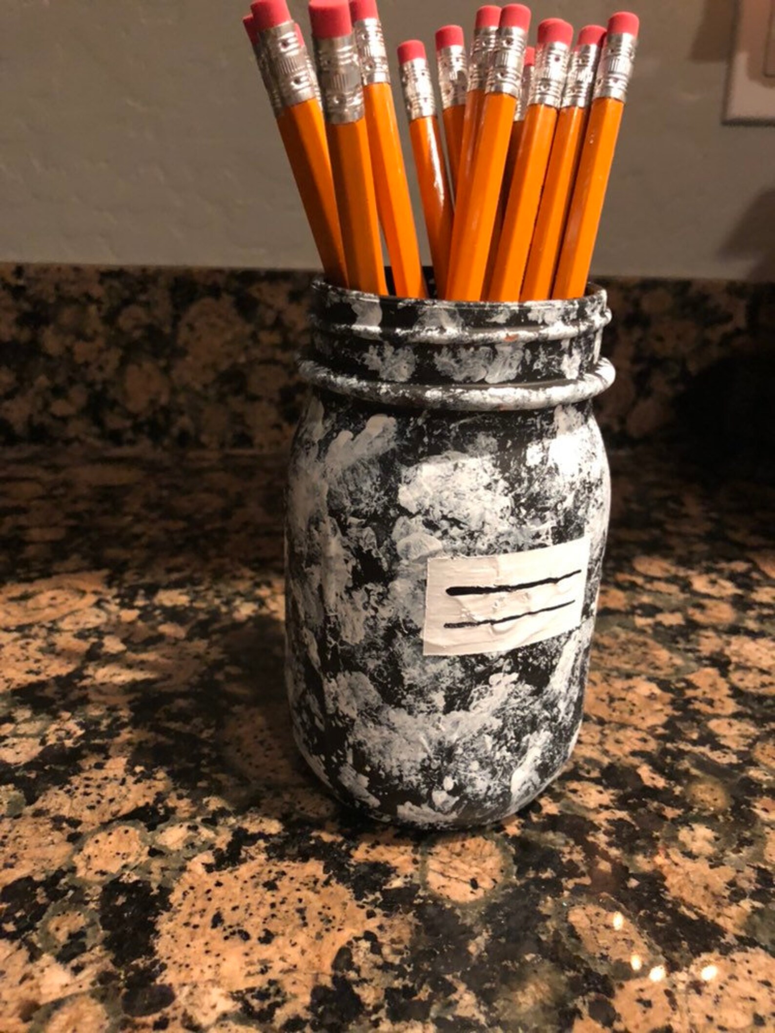 Pencil Holder Mason Jar School Themed Teacher Appreciation Etsy