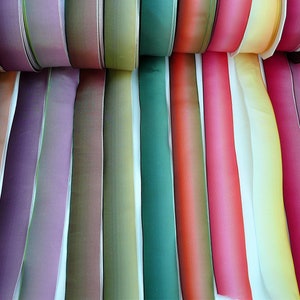 1.5&quot; French Wired Ombre Ribbon // Millinery Supplies // Variegated Hat Trim // Grey Brown Purple Green Orange Yellow Red Pink // Craft (F4)
