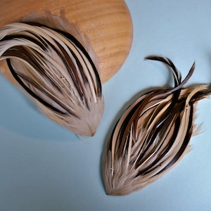 1950s Vintage Goose Biot Feather Hat Pad // Millinery Trims // Beige Brown (G1)