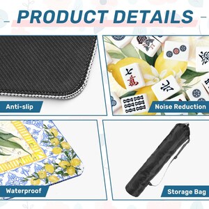 Spring Lemon Mahjong Mat 31.5"x31.5" (Ship Rolled up) image 4