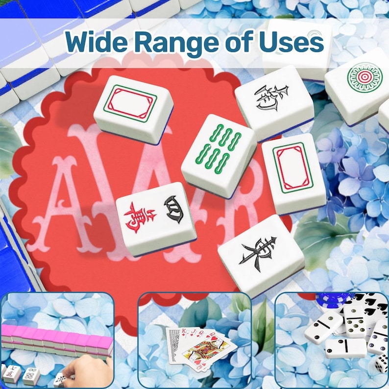 Hydrangea Mahjong Mat 31.5"x31.5" (Ship Rolled up) *Personalization Available* image 7