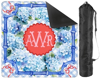 Hydrangea Mahjong Mat 31.5"x31.5" (Ship Rolled up) *Personalization Available*