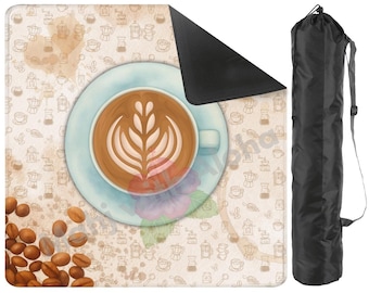 Coffee Time! Mahjong Mat 31.5"x31.5" (Ship Rolled up)