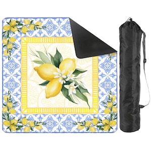 Spring Lemon Mahjong Mat 31.5"x31.5" (Ship Rolled up) image 1