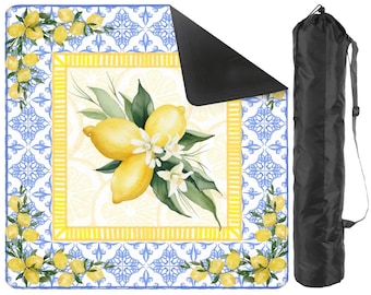 Spring Lemon Mahjong Mat 31.5"x31.5" (Ship Rolled up)