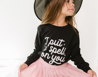 Toddler Halloween Shirt,I put a spell on you shirt, Fall toddler shirt, Child Halloween shirt, Hey Ghoul, Boo Shirt, Let's go ghouls, Spell