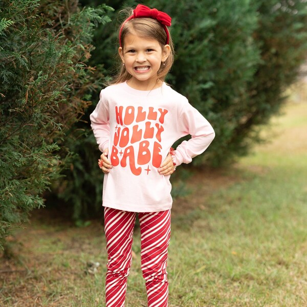 Holly Jolly Babe toddler Christmas Shirt, Toddler Christmas Shirt, Christmas Shirt, Youth Christmas Shirt, Youth Santa Shirt, Holly Jolly