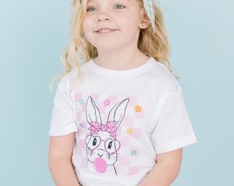 Pink Easter Bunny Easter Shirt, Youth Easter Shirt, Kid's Easter Shirt, Easter Shirt, Egg Hunting, Easter Egg, Easter Basket