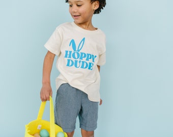 Hoppy Dude Toddler Easter Shirt Shirt, Youth Easter Shirt, Kid's Easter Shirt, Easter Shirt, Egg Hunting, Easter Egg, Easter Basket, Hoppy