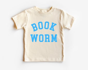 Book Worm Toddler and Youth Shirt, Kid Graphic Shirt, Toddler Shirt, Book Worm, Read, Book Club, Learning to read, Book worm Kid shirt