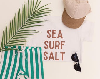 Sea Salt Surf Summer Kid Graphic Shirt, Toddler Shirt, Beach Bum Kids Shirt, Beach Vacation, Beach Bum Shirt, Beach Tee, Beach trip