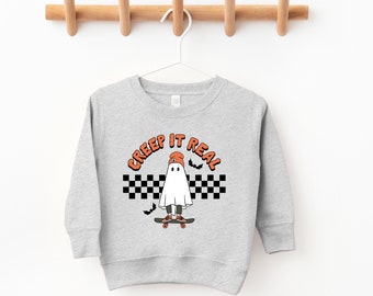 Creep it real toddler Sweatshirt, Toddler Halloween Sweatshirt, Halloween, Trick or Treat, Toddler Shirt, Mommy and me Set, creep it real