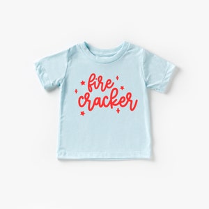 Little Fire Cracker 4th of July Toddler and Youth shirt, America Y'all, 4th of July, 4th of July Shirt, Summer Shirt, American Sweet Heart image 1