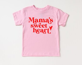 Mama's Sweet Heart Toddler Valentines Day Shirt, Mommy and Me Shirts, Valentine Day Set, Toddler Valentines Shirt, Galentines