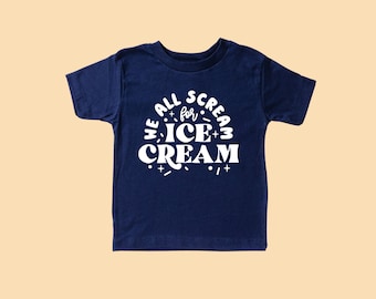 We all Scream for Ice Cream Toddler Shirt, Birthday Party Shirt, Ice cream Shirt, retro shirt, 2 scoops please, here for the ice cream shirt