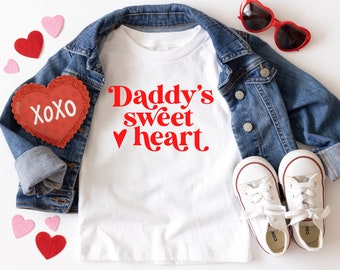 Daddy's Sweet Heart Toddler Valentines Day Shirt, Mommy and Me, Daddy and Me, Mommy and Me Valentines Day Shirts, Daddy's Valentine