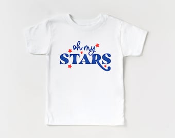 Oh my Stars 4th of July Toddler and Youth shirt, America Y'all, 4th of July, 4th of July Shirt, Summer Shirt, American Sweet Heart