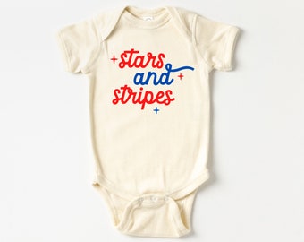 Stars and Stripes Infant One Piece, Summer Baby, 4th of July Baby Shirt, Infant 4th of July one piece, baby body suit, American Boy