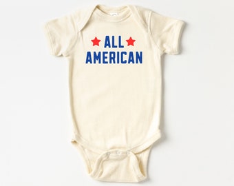 All American Infant One Piece, Summer Baby, USA Baby , Infant 4th of July one piece, baby body suit, American Sweet Heart