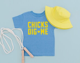 Chicks Dig Me Toddler Easter Shirt, Youth Easter Shirt, Kid's Easter Shirt, Easter Shirt, Bunny Shirt, Boy Easter Shirt, Easter, Easter Gift