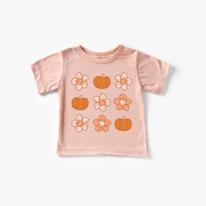 Pumpkins and Flowers  toddler Shirt, Toddler Fall Shirt, Thanksgiving shirt, Youth Fall Shirt, Pumpkin patch toddler shirt, Hello Pumpkin