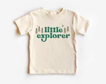 Little Explorer Toddler and Youth Shirt, summer youth shirt, summer shirt, Camping Shirt, Forest Child, Exploring, Hiking Shirt, Outdoorsy