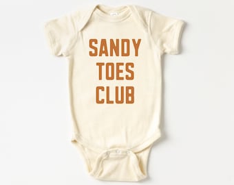 Sandy Toes Club Infant One Piece, Summer Graphic Shirt, Beach Bum Infant Shirt, Beach Vacation, Beach Bum Shirt, Beach trip, Sandy Toes