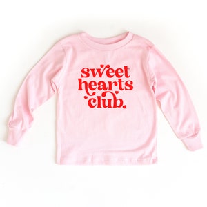 Sweet Hearts Club Valentines Day Shirt, Kid Valentines Day Shirt, Valentine Day, Toddler Valentines Shirt, Galentines Day, Best Friend image 1