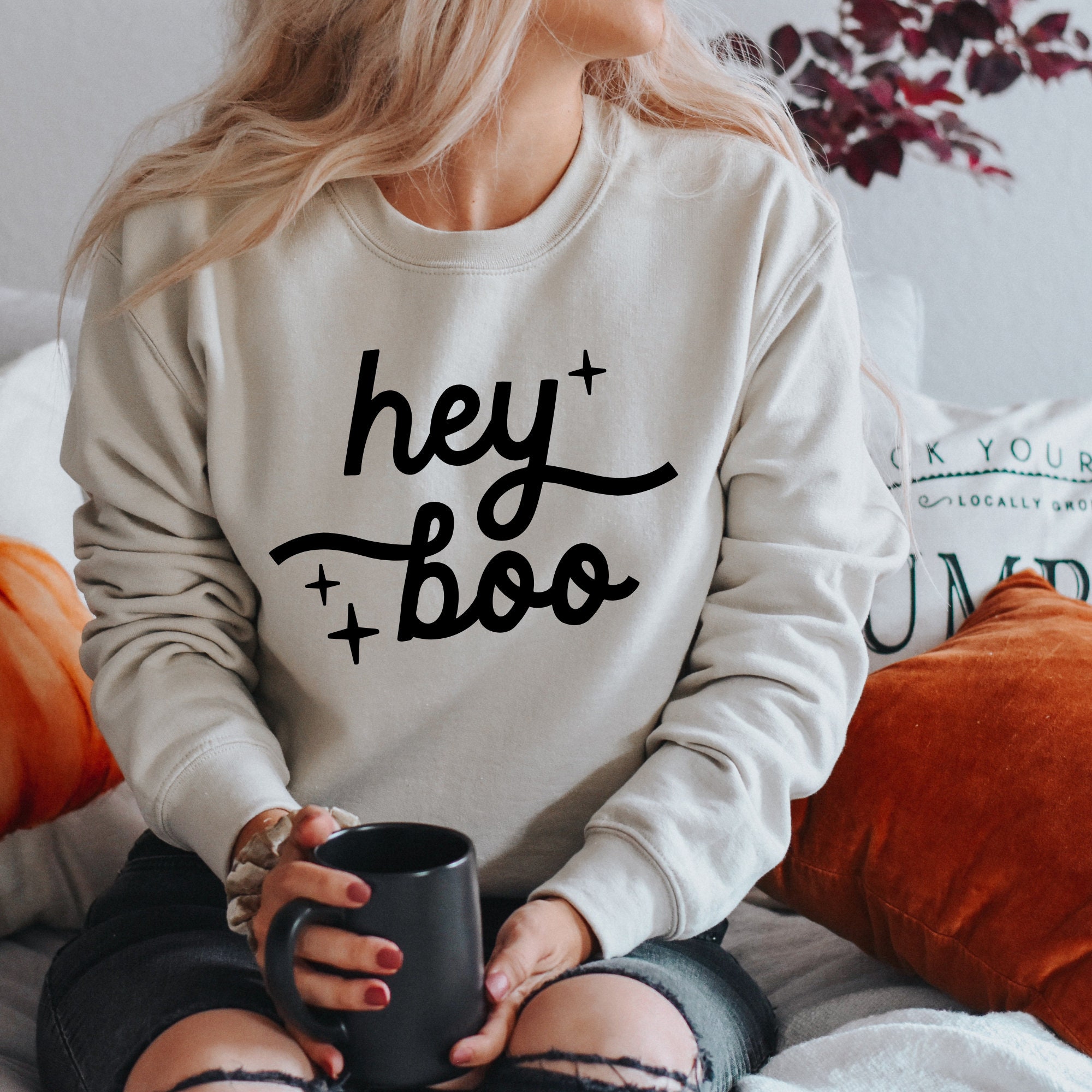 Hey Boo Sweatshirt Boo Y&rsquo;all Halloween Shirt Fall - Etsy