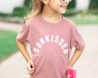 Sunkissed Toddler and Youth Shirt, Summer Graphic Shirt, Beach Bum Kids Shirt, Beach Vacation, Beach Bum Shirt, Beach trip, Sandy, Sunkissed