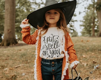 Toddler Halloween Shirt,I put a spell on you shirt, Fall toddler shirt, Child Halloween shirt, Hey Ghoul, Boo Shirt, Let's go ghouls, Spell