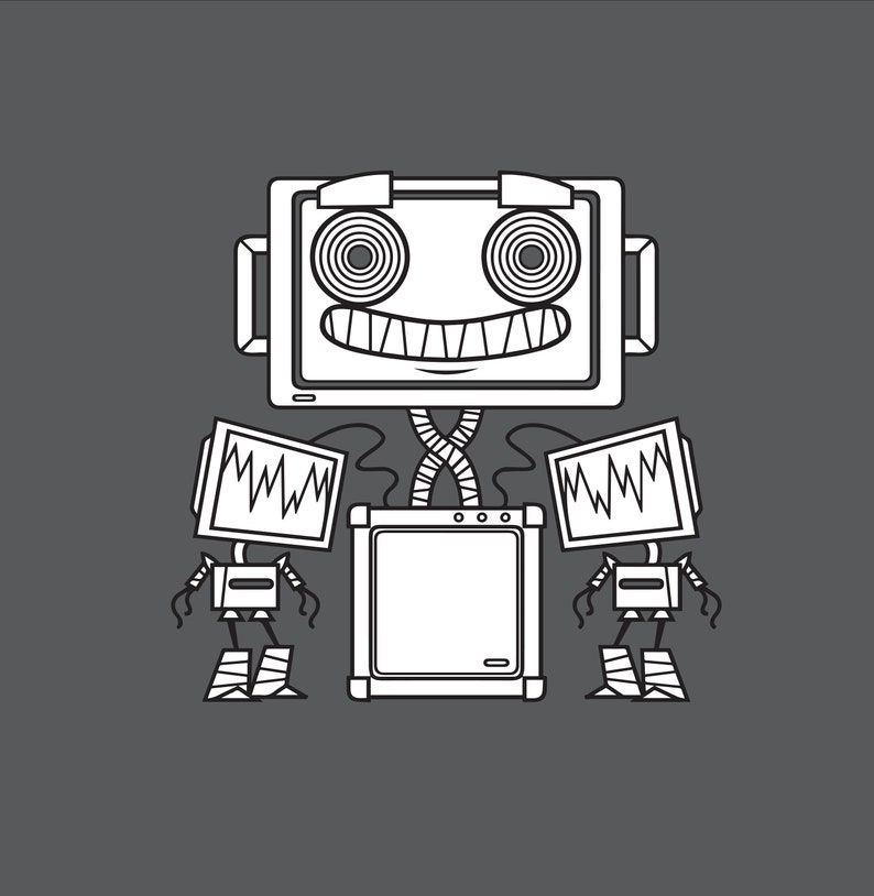 Download Robot svg computer svg Tag silhouette svg cut file SVG | Etsy
