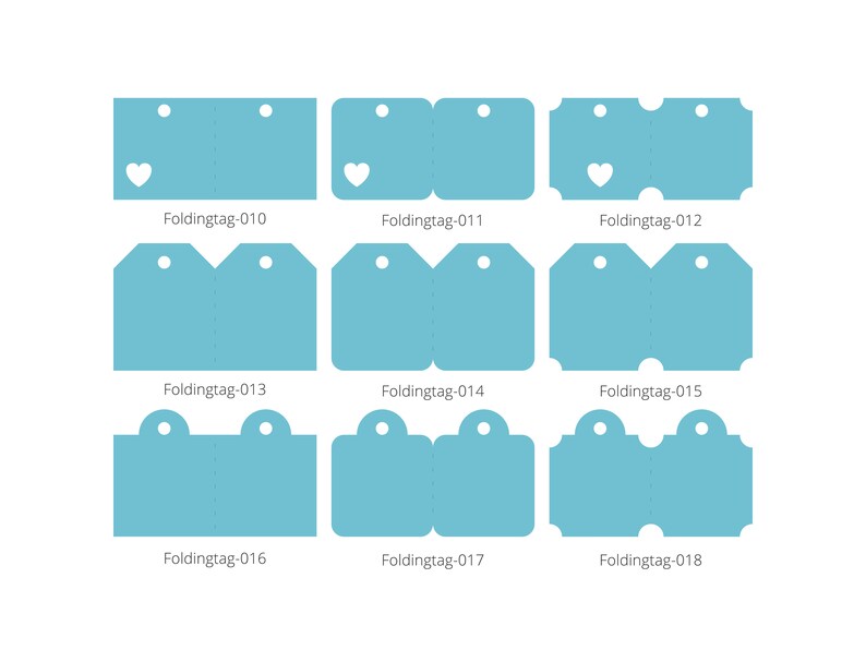45 Folding Tag Svg Gift Tag Svg Tag Silhouette Svg Cut - Etsy