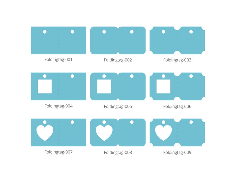 45 Folding Tag Svg Gift Tag Svg Tag Silhouette Svg Cut - Etsy