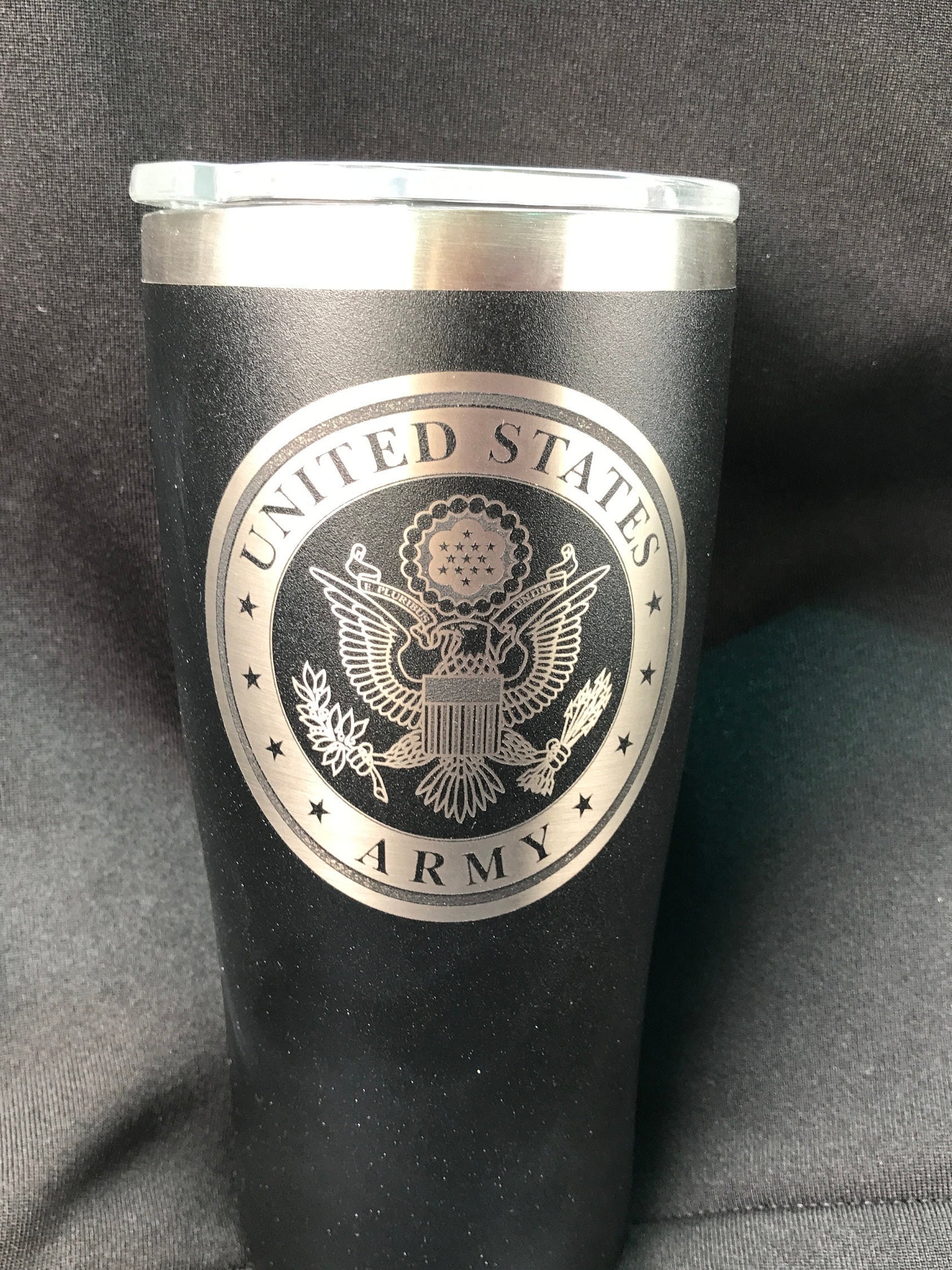 Personalized Military Cup Laser engraved Mug Army Tumbler Etsy