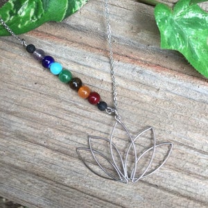 Chakra and Lotus Necklace/CLEARANCE PRICED