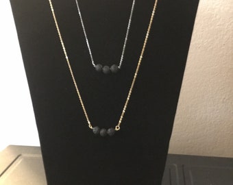 3 Stone Lava Rock Pendant/CLEARANCE PRICED