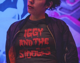 Iggy And The Stooges Unisex T Shirt, Rare Blood Dripping Font from Raw Power, The Stooges, Iggy and the Stooges Shirt, Iggy Pop T Shirt