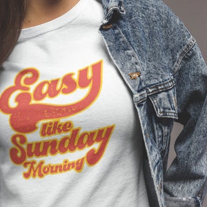 Einfach wie Sonntag Morgen Unisex T-Shirt, Inspiriert von Lionel Richie, Commodores, 70er Jahre Vintage Style Shirt