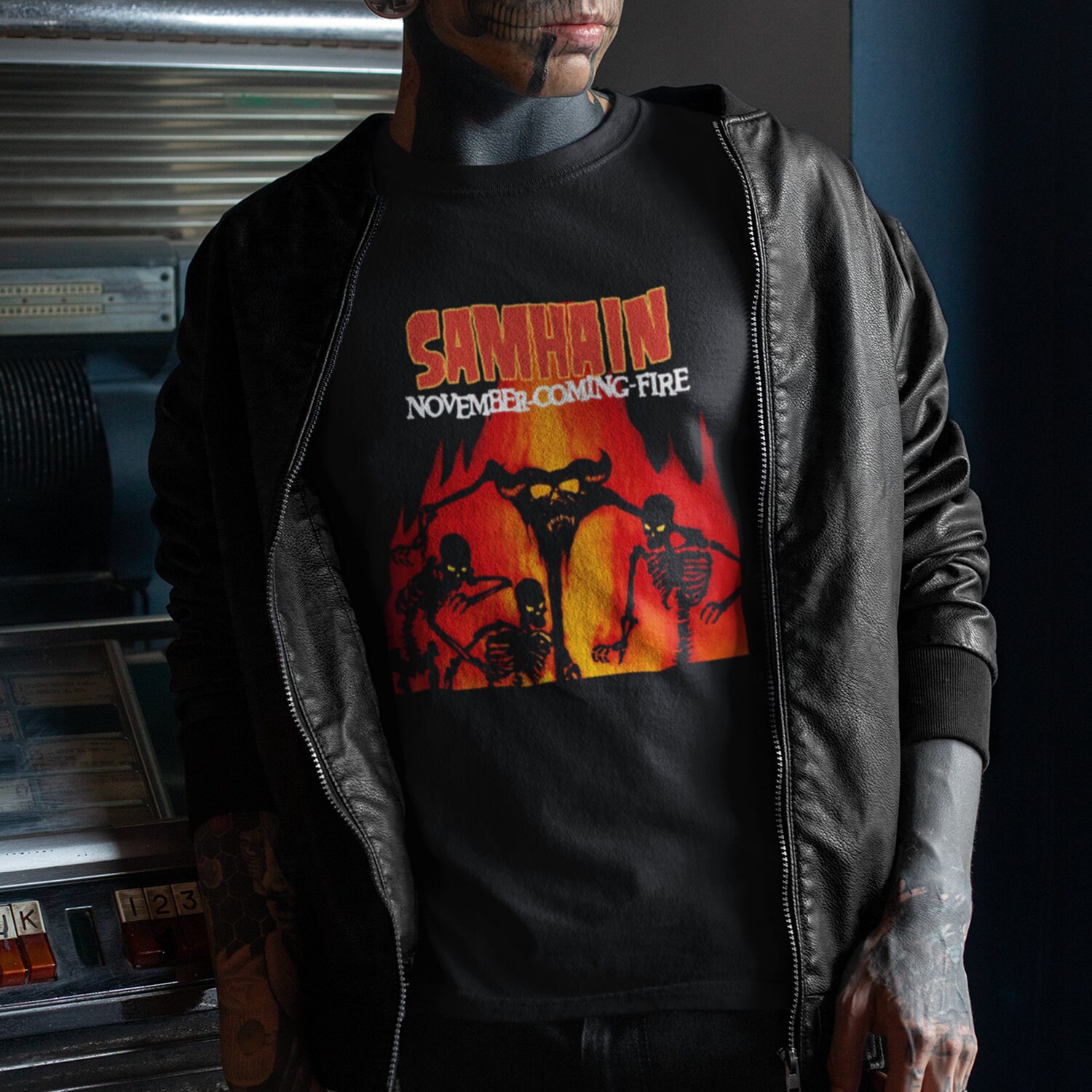 T-shirt Samhain - November Coming Fire (reprint) - Toutes Tailles S à 5XL - Neuf Avec étiquettes