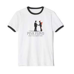 Pink Floyd Wish You Were Here, gira por Norteamérica 1975, camiseta con cuello redondo, camiseta estilo vintage