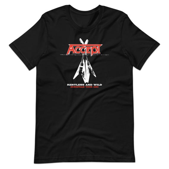 Rare Accept Restless and Wild Tour 83 T-shirt: NWOBHM Heavy Metal