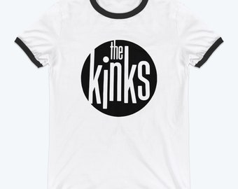 T-shirt Kinks Ringer: maglietta in stile anni '60 ispirata alla band.
