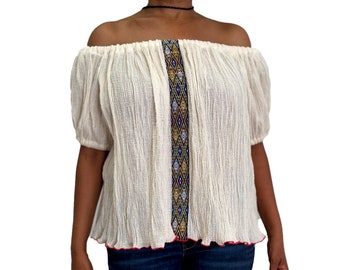 Off the shoulder top, Loose top, Cotton top, Ethiopian/ Eritrean traditional top, Tunic