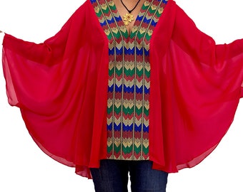 Ethiopian Top, Eritrean Scarf, Red Tunic, Shall, Pull Over, Poncho, casual top ,Boho Chic,  Summer Top, Red top, Ethiopian dress