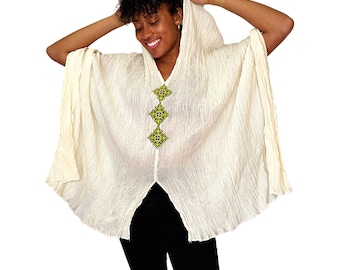 Cotton Scarf,Ethiopian Eritrean traditional scarf, women scarf, crinkled gauze scarf