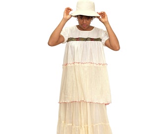 Tunic, Baby-doll top. Tiered top, cotton top, Ethiopian Eritrean traditional top, cotton top,
