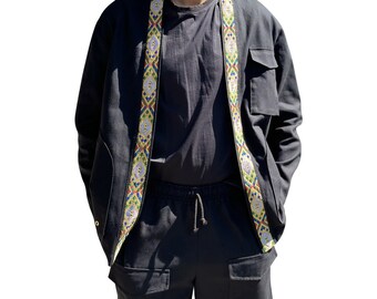 Kimono style jacket, Ethiopian traditional jacket, Engagement, Prom, Groom wear, Ethiopian and Eritrean Grooms men jacket,